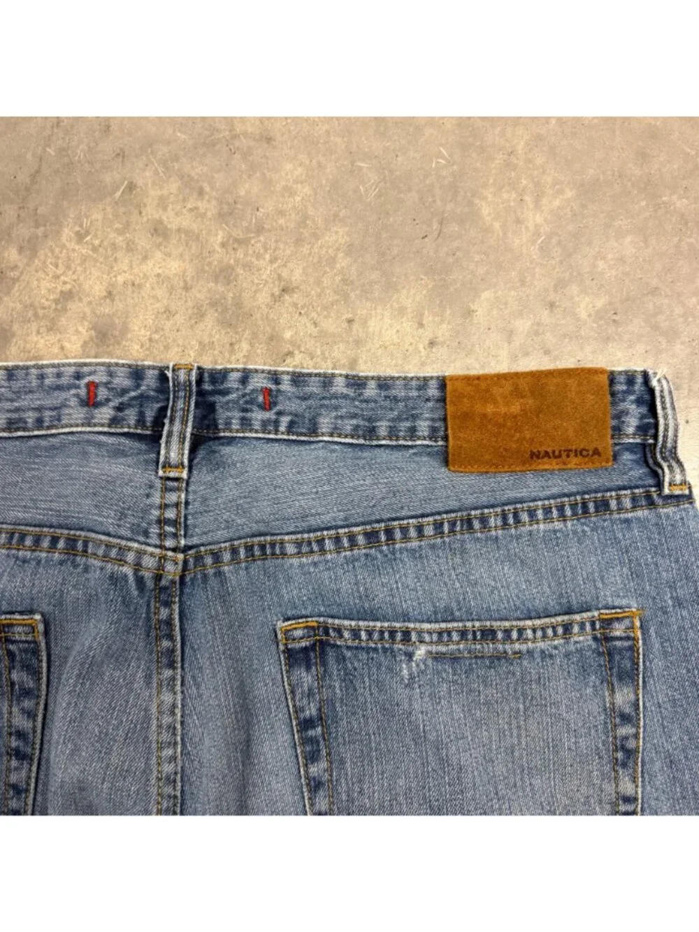 Nautica 2000's Baggy Wide Leg Denim Jeans Mens 36x34